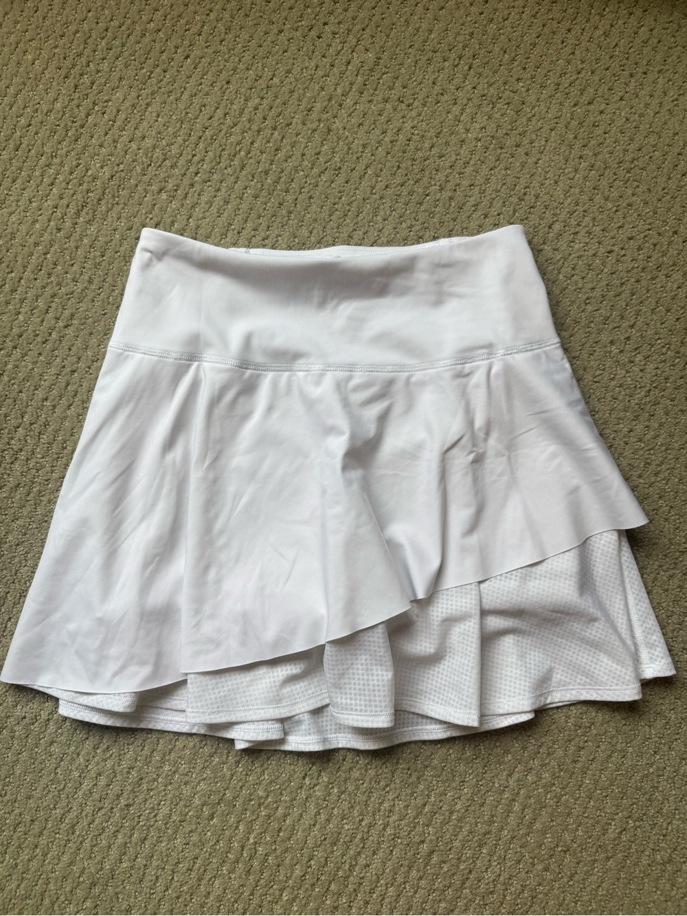 Athleta White Asymmetrical Layered Skirt
